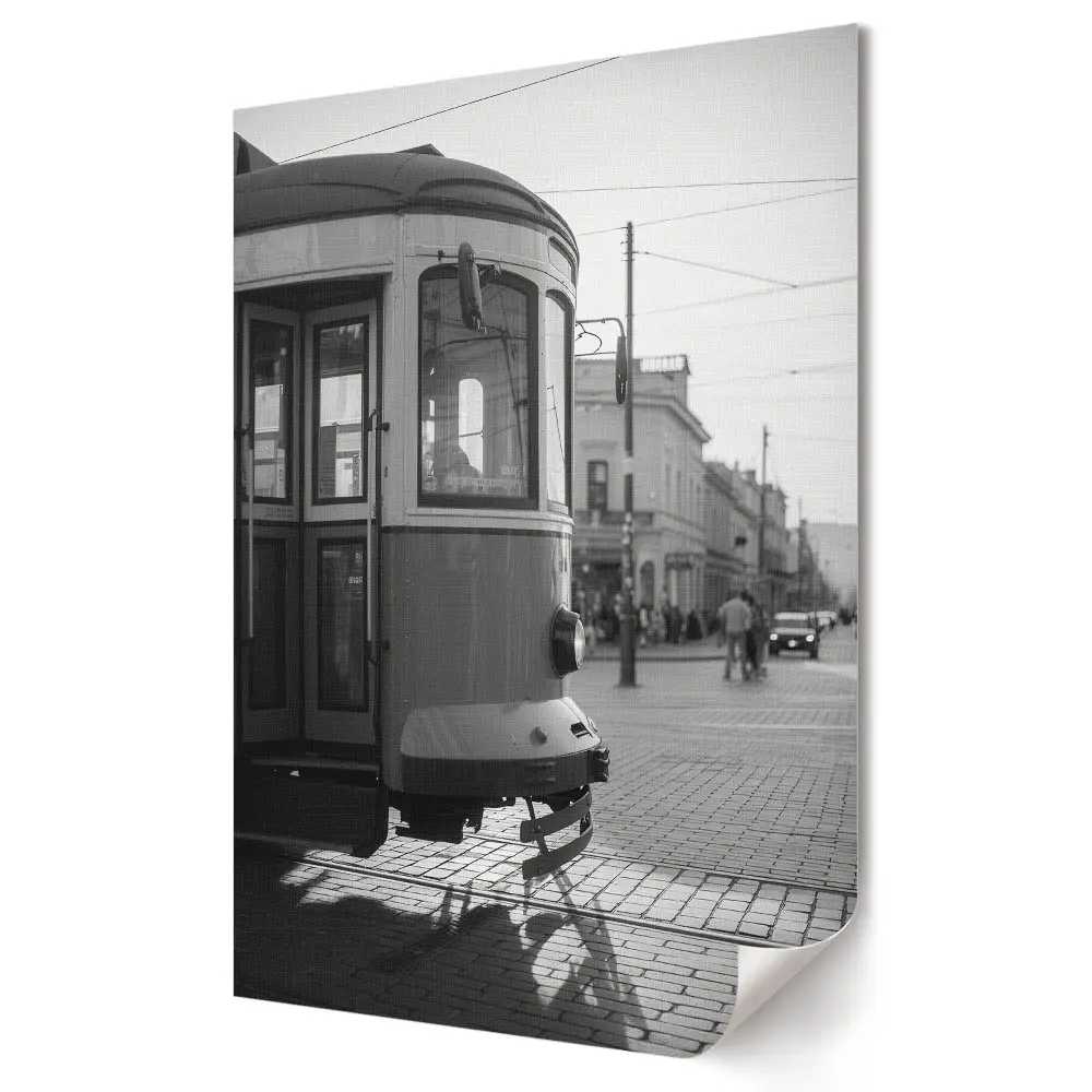 Tisk na plátně Historická tramvaj ve Starém Městě