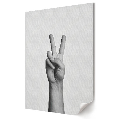 Moderní grafika na plátně Symbol míru: Viktoriino gesto ruky