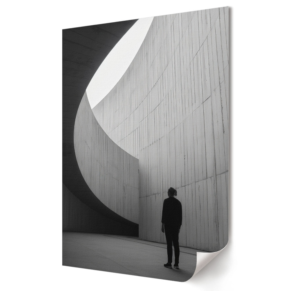Moderní grafika na plátně Prostor a kontemplace v architektuře
