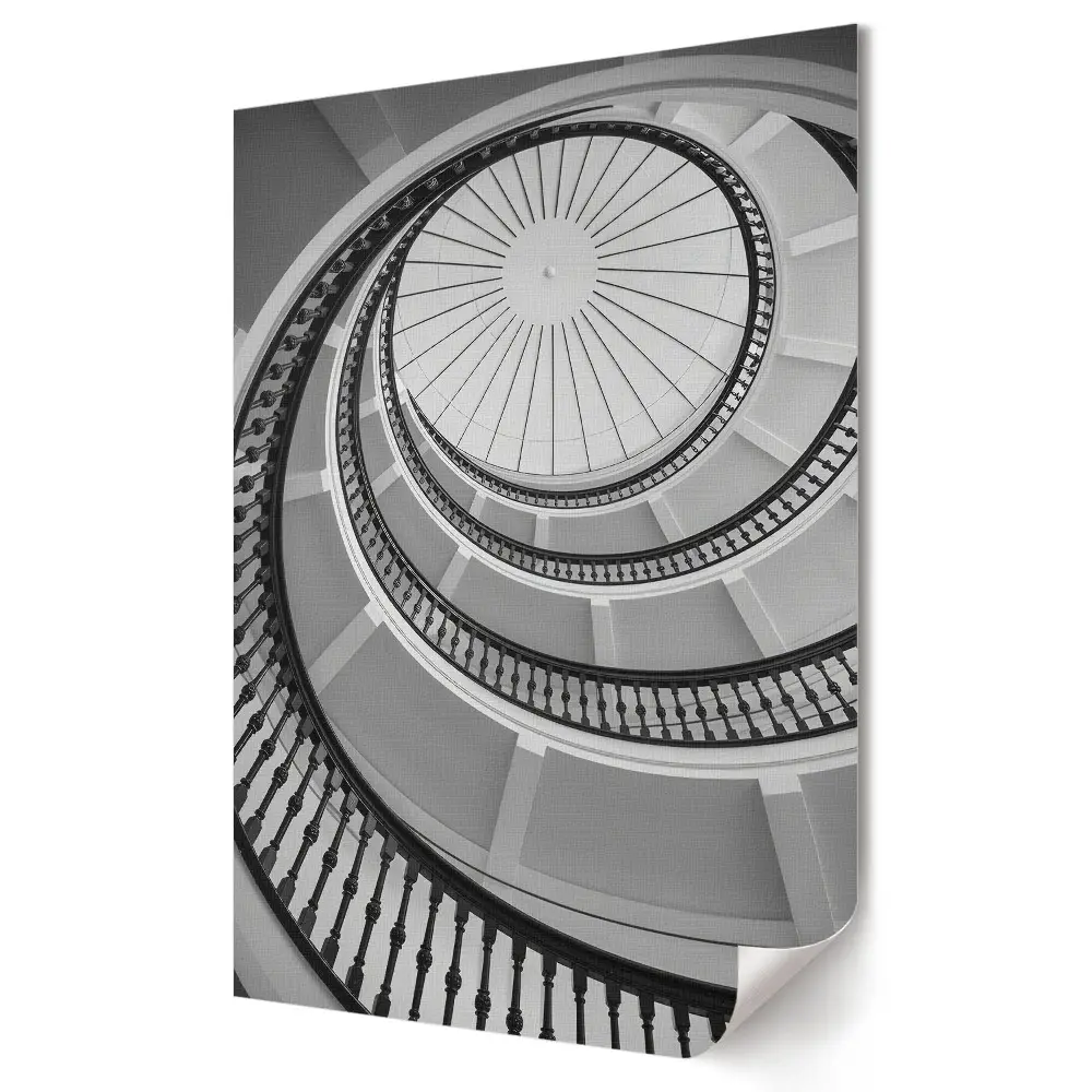 Nástěnný plakát Elegantní spirála v monochromatickém stylu