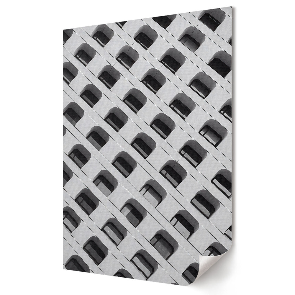 Plakát na zeď Geometrická krása architektury v monochromatickém stylu