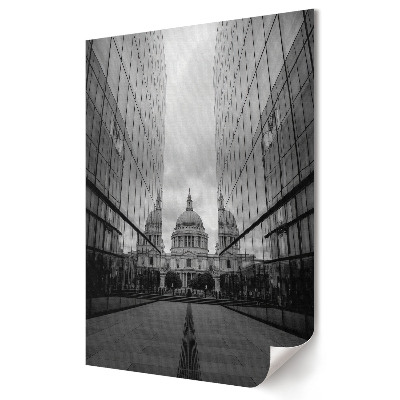 Moderní grafika na plátně Kontrastní architektura: St. Paul's v zrcadle