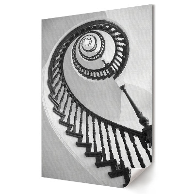 Plakát na zeď Elegantní točité schodiště v monochromatickém stylu