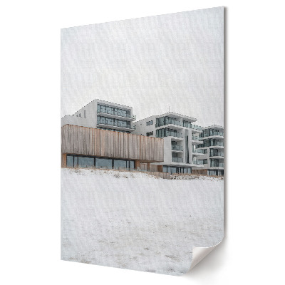 Tisk na plátno Moderní architektura v zimní krajině