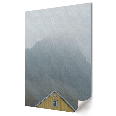 Nástěnná grafika na plátně Zlatá chata v Misty Mountain