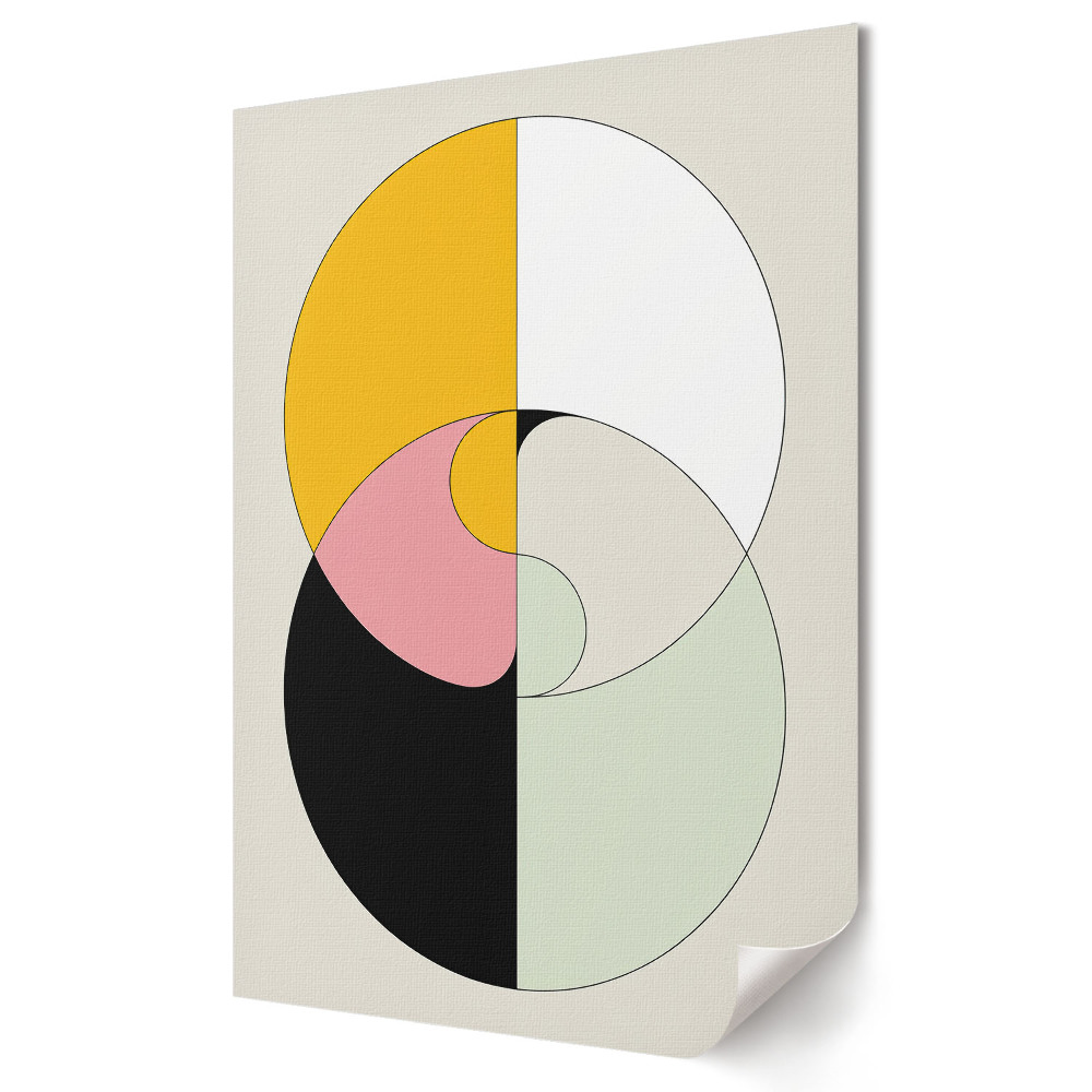 Moderní grafika na plátně Moderní barevná harmonie v geometrii