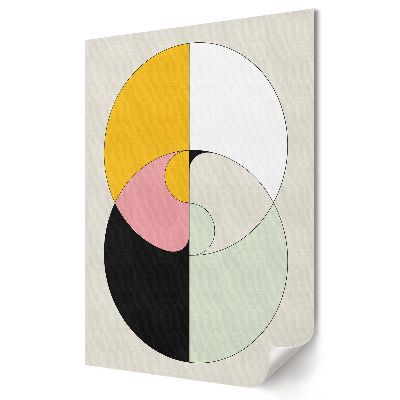 Moderní grafika na plátně Moderní barevná harmonie v geometrii