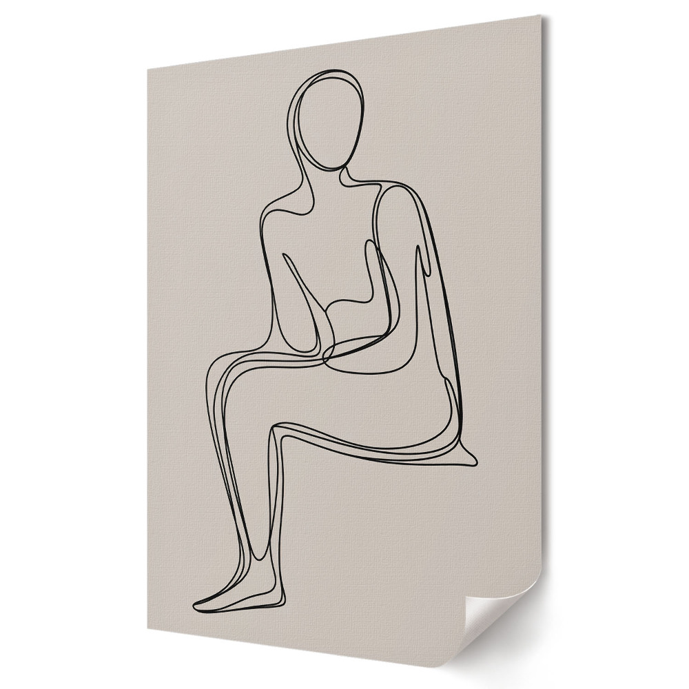Tisk na plátno Minimalistická čárová postava