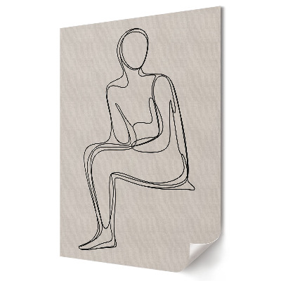 Tisk na plátno Minimalistická čárová postava