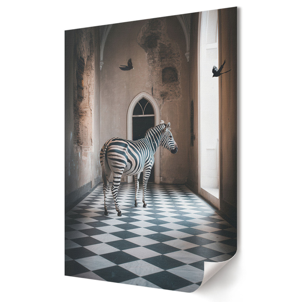Plakát na zeď Zebra v tajemném nitru