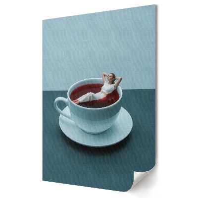 Moderní grafika na plátně Relaxujte s šálkem čaje