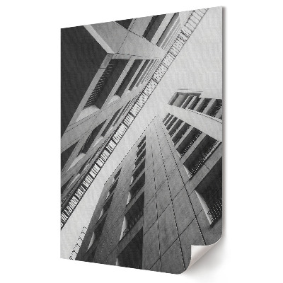 Moderní grafika na plátně Architektura v odstínech šedé