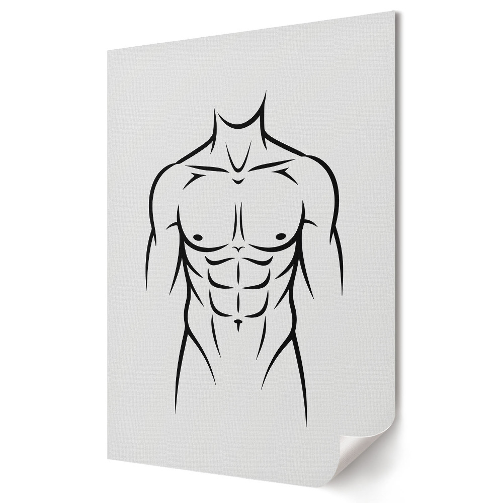Nástěnná grafika na plátně Anatomie lidského těla v náčrtu