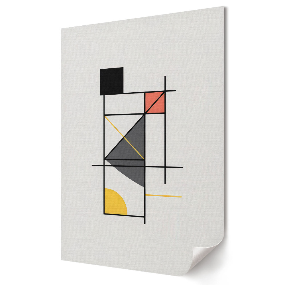 Moderní grafika na plátně Abstraktní geometrické kompozice v barvách