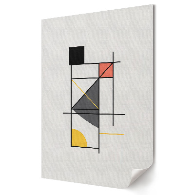 Moderní grafika na plátně Abstraktní geometrické kompozice v barvách