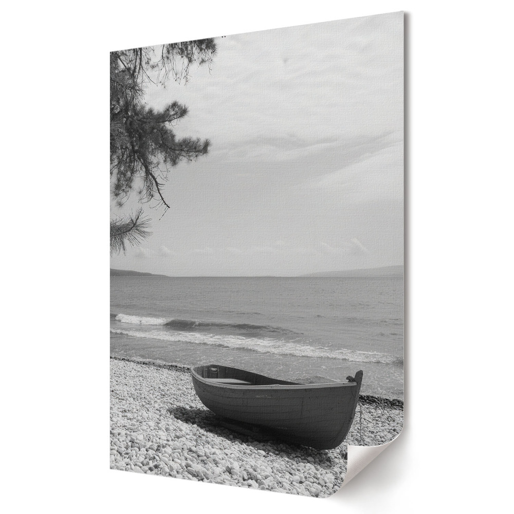 Moderní grafika na plátně Klid moře v monochromatickém stylu