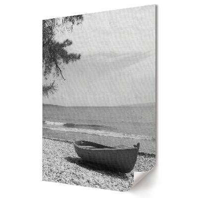 Moderní grafika na plátně Klid moře v monochromatickém stylu