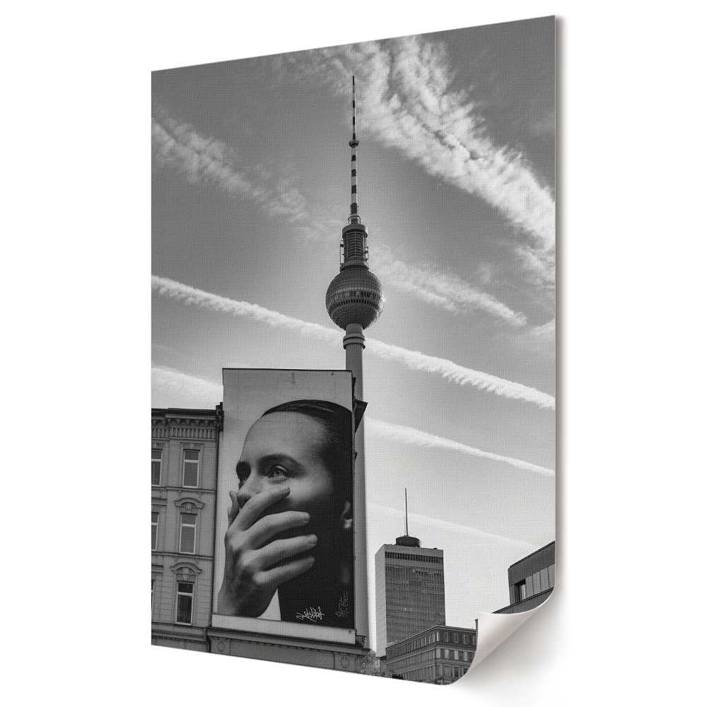 Tisk na plátno Berlín v černé a bílé