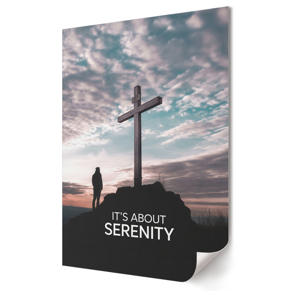 Nástěnná grafika na plátně Mír tváří v tvář spiritualitě