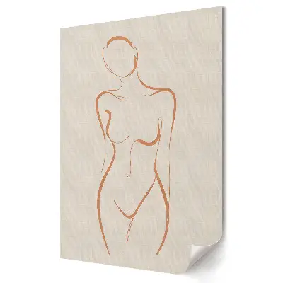 Nástěnný plakát s minimalistickou ženskou siluetou