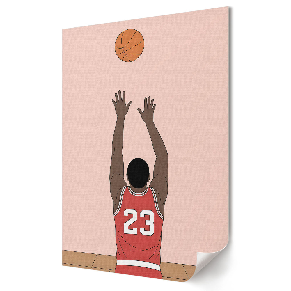 Moderní grafika na plátně Basketbal ikona v akci