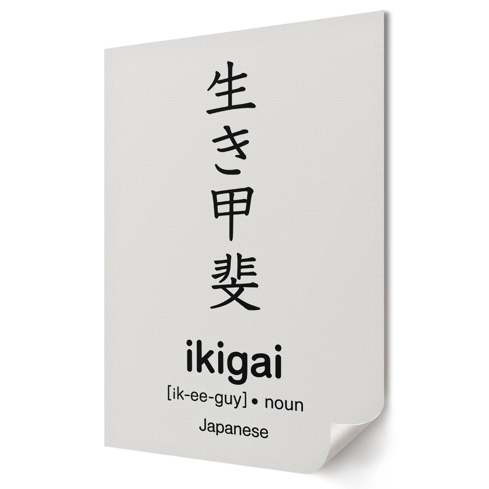 Moderní grafika na plátně Najděte si v životě svůj ikigai