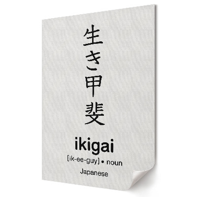 Moderní grafika na plátně Najděte si v životě svůj ikigai