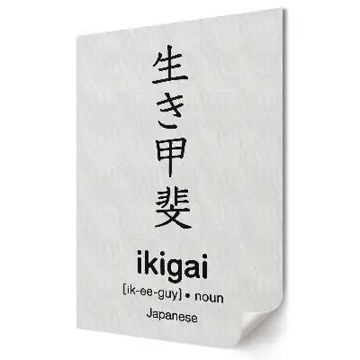 Moderní obraz na plátně Najděte si v životě svůj ikigai
