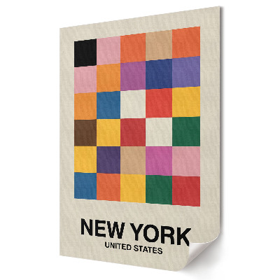 Moderní grafika na plátně Barevná mozaika New Yorku