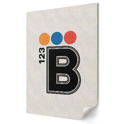 Nástěnná grafika na plátně Barevný design s písmenem B