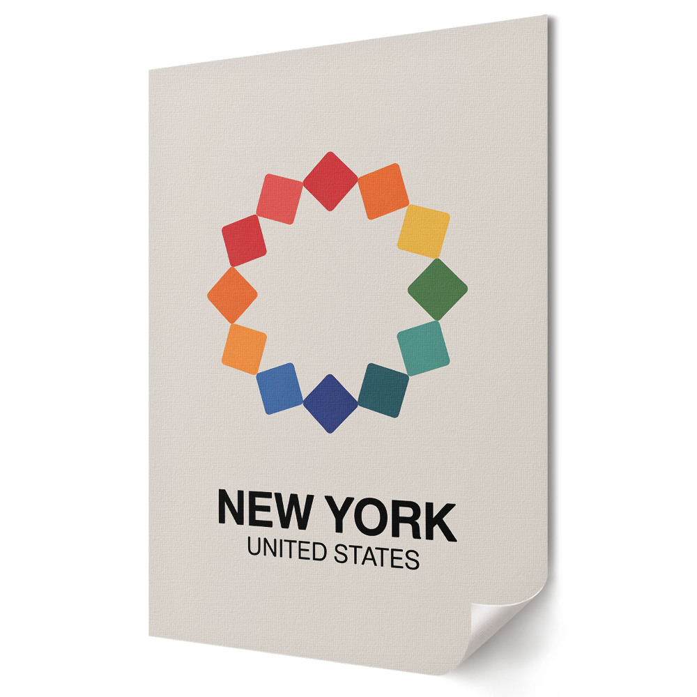 Tisk na plátno Barevná mapa New Yorku