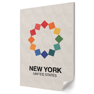 Tisk na plátno Barevná mapa New Yorku