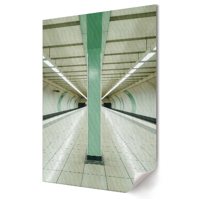 Nástěnná grafika na plátně Prázdný tunel metra v minimalistickém stylu