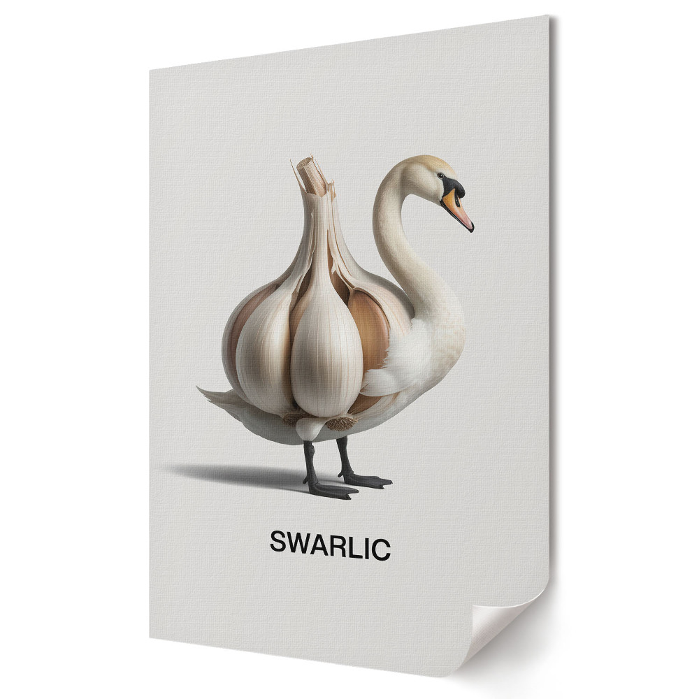 Moderní grafika na plátně Anatomie labutě: Unikátní perspektiva