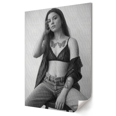 Tisk na plátno Elegance a síla v monochromatickém stylu