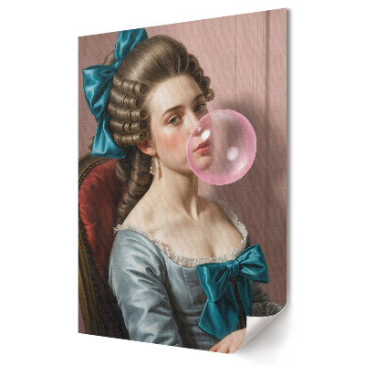 Moderní grafika na plátně Elegance s žvýkacím balónkem