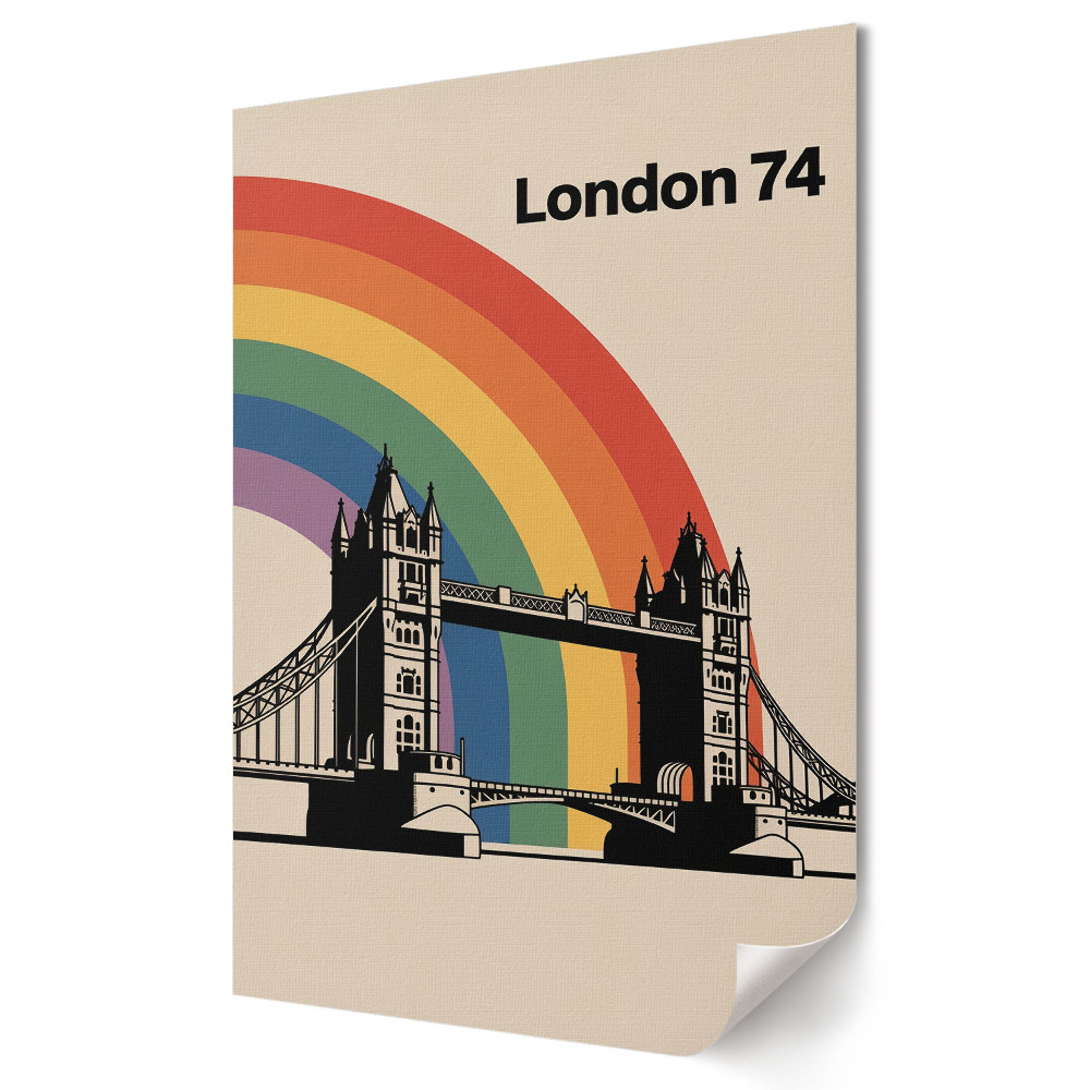Plakát na zeď Duhový Londýn z Tower Bridge