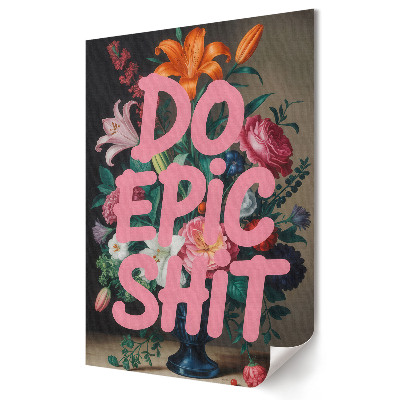 Moderní grafika na plátně Květiny a inspirace k akci