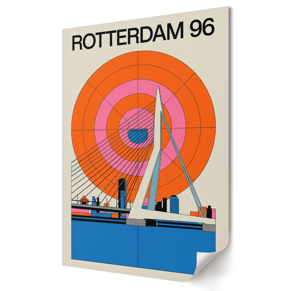 Nástěnná grafika na plátně Moderní architektura Rotterdamu 96