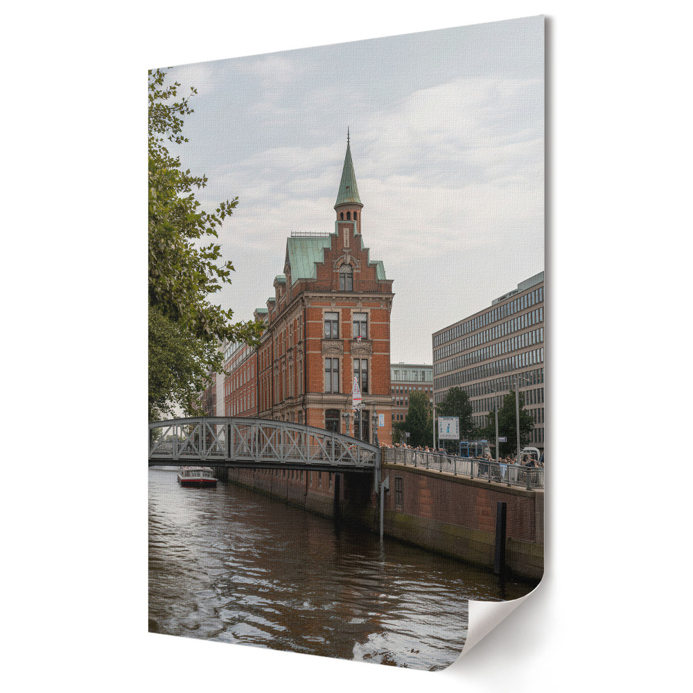 Tisk na plátno Historická architektura u řeky