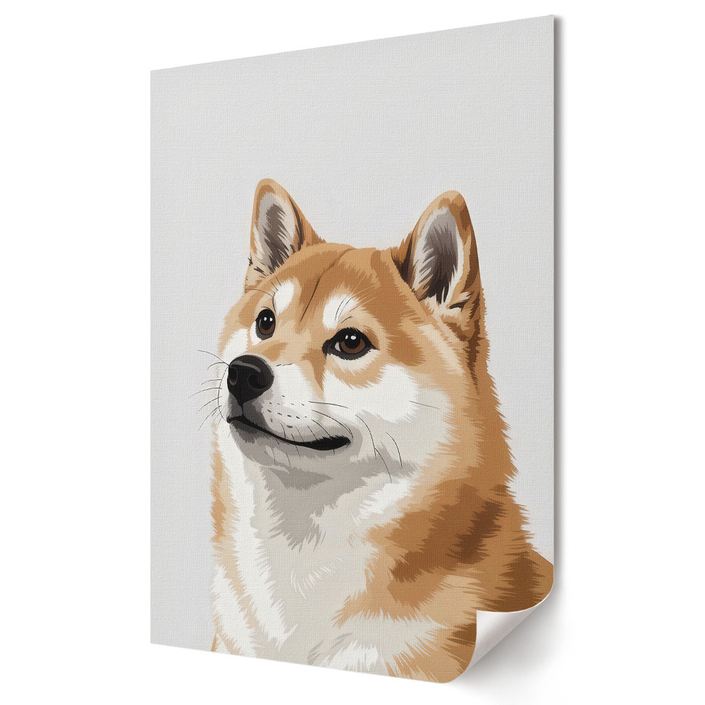 Tisk na plátno Portrét psa plemene Shiba Inu