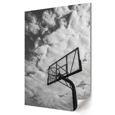 Plakát na zeď Basketbalový míč v oblacích