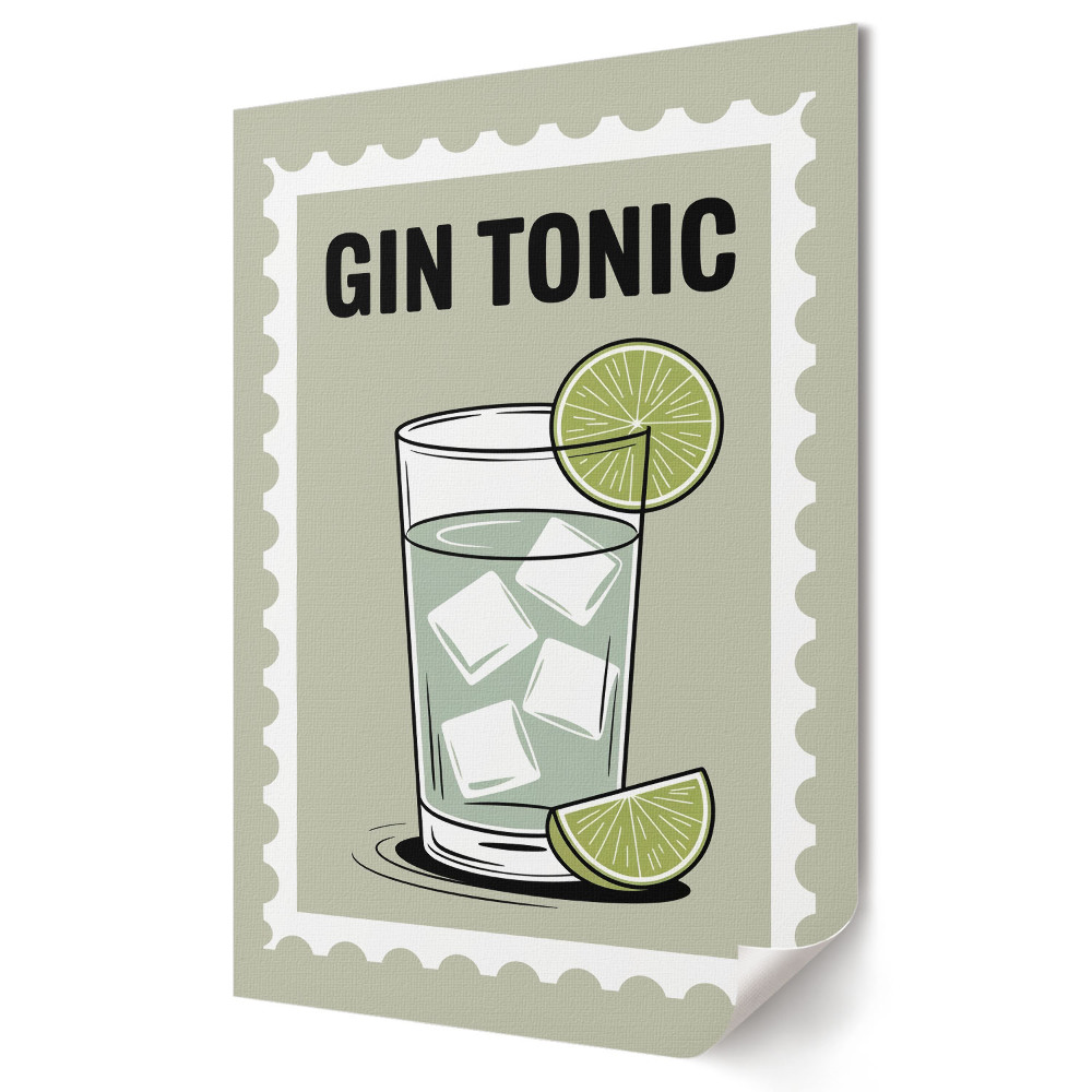 Plakát na zeď Osvěžující gin s limetkou