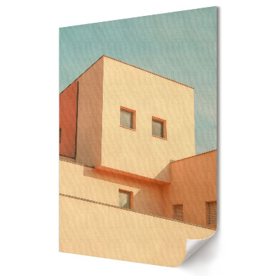 Nástěnná grafika na plátně Moderní architektura v pastelových barvách