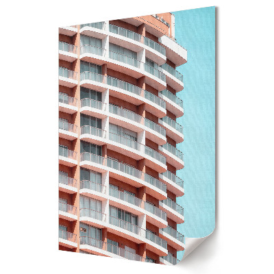 Moderní grafika na plátně Moderní architektura v pastelových barvách