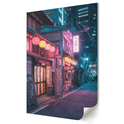 Moderní grafika na plátně Neony plné japonských ulic v noci
