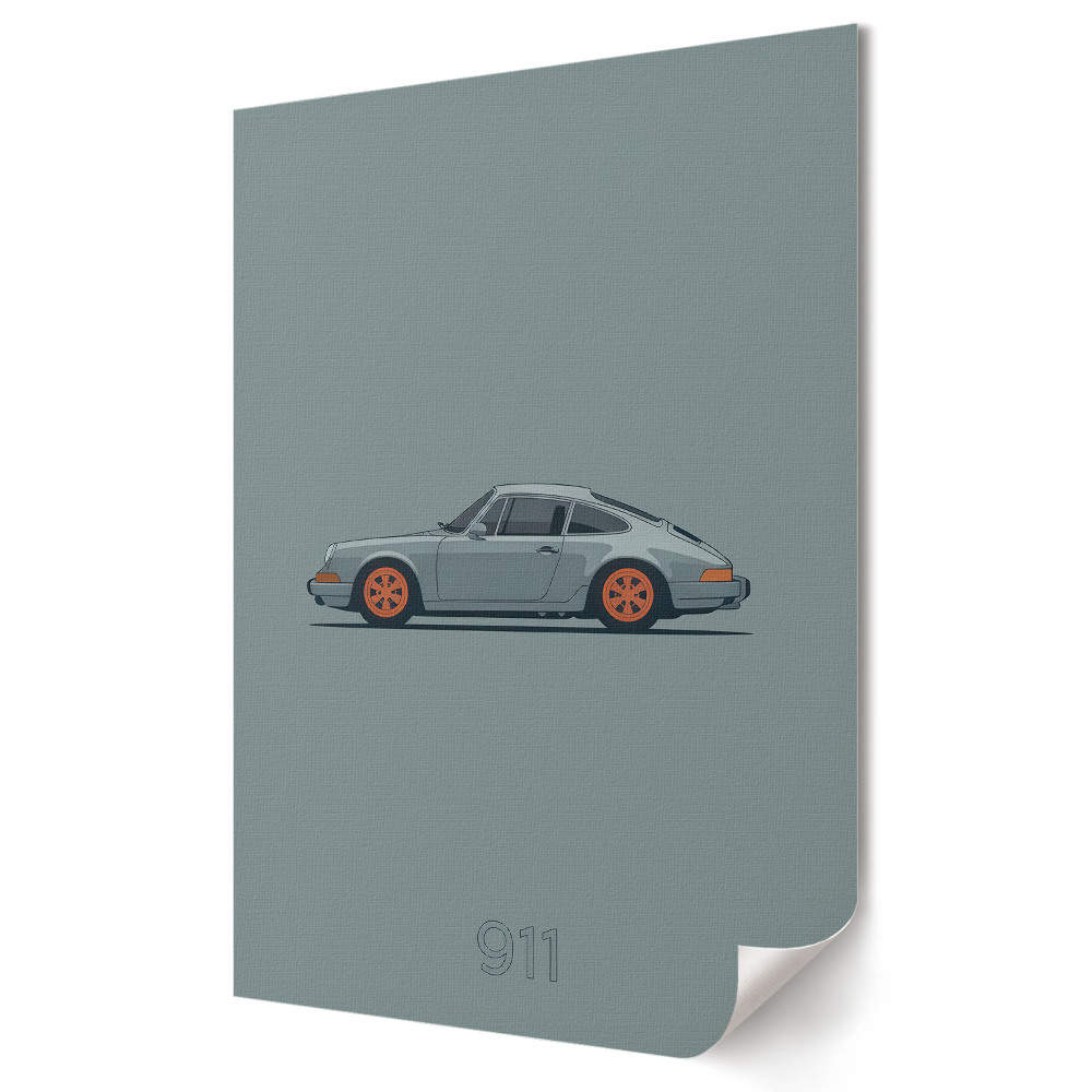 Plakát na zeď Stylové Porsche 911 v minimalistickém designu