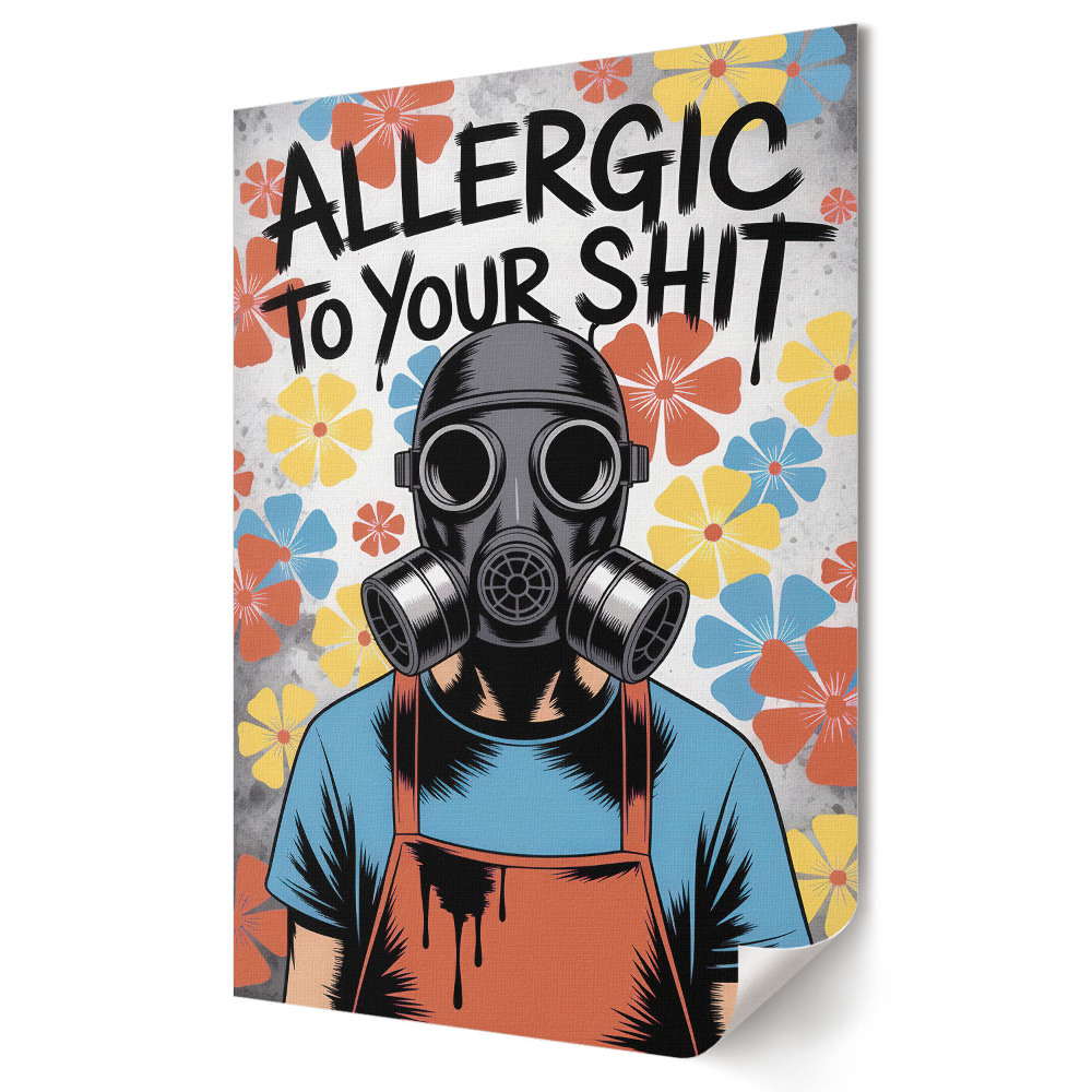 Nástěnná grafika na plátně Asociální styl s humorem