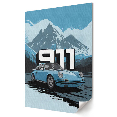 Plakát na zeď Klasické Porsche 911 v horách