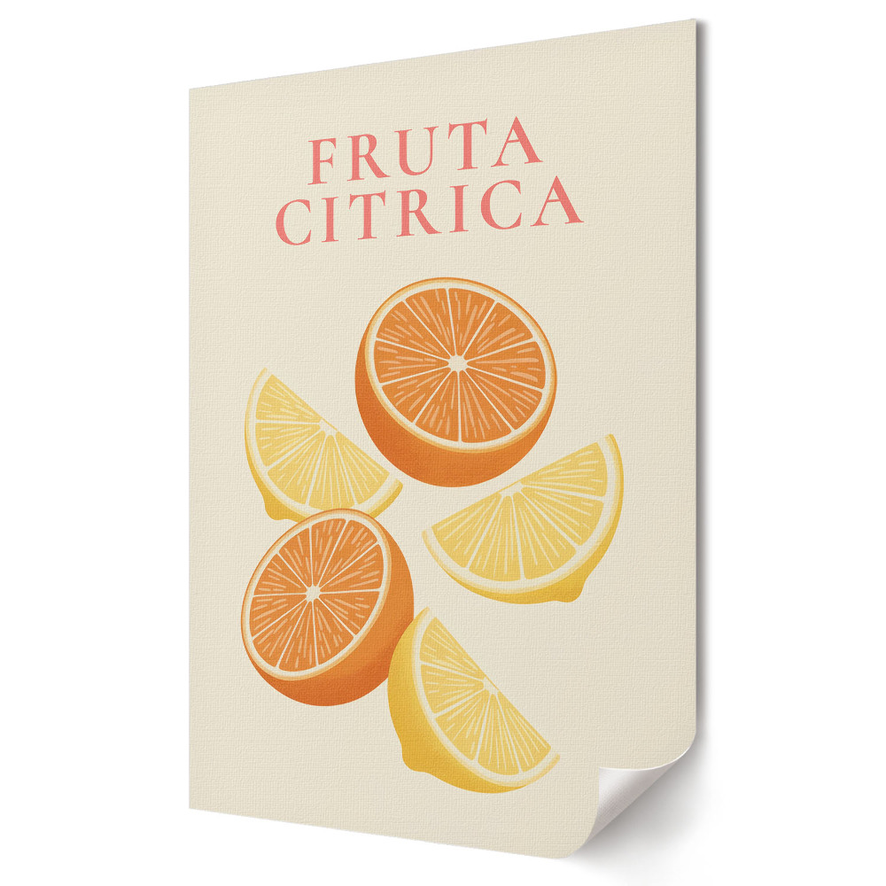Tisk na plátno Barevné citrusové plody v uměleckém stylu